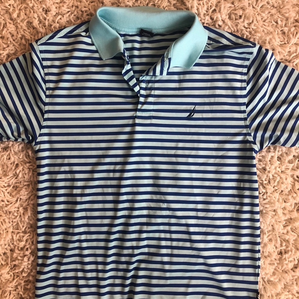Boys size medium Nautica dry fit polo